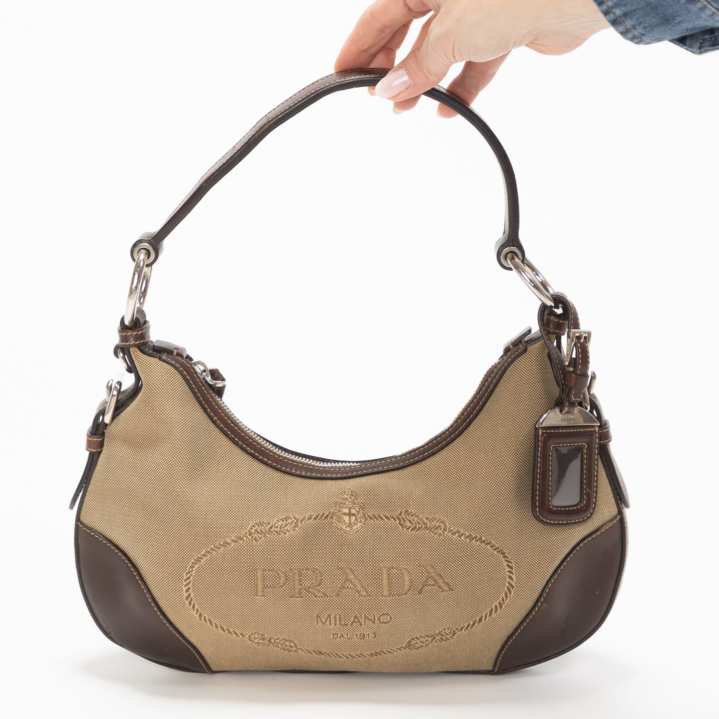 BORSA PRADA A SPALLA IN TESSUTO