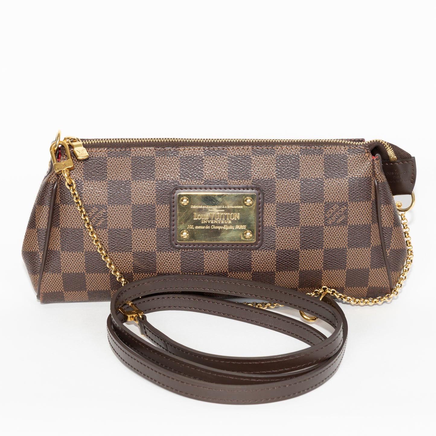 POCHETTE LOUIS VUITTON "EVA" IN DAMIER EBENE