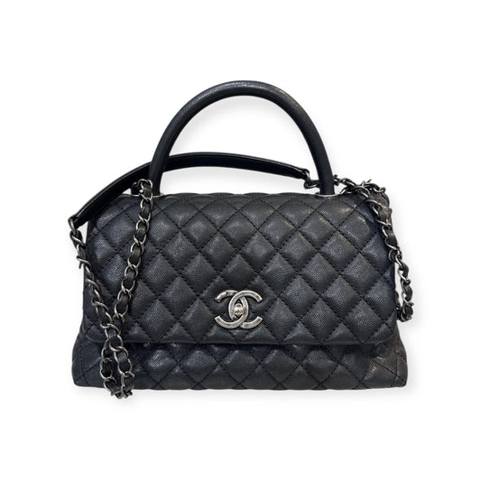 CHANEL HANDLE IN PELLE CAVIAR NERO