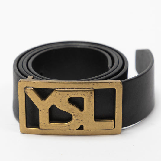 CINTURA YSL LOGO DORATO