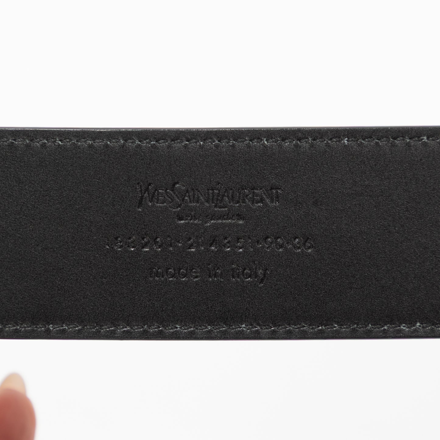 CINTURA YSL LOGO ARGENTO