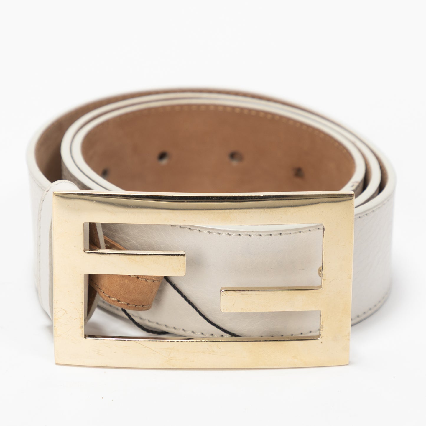 CINTURA FENDI PELLE BIANCA