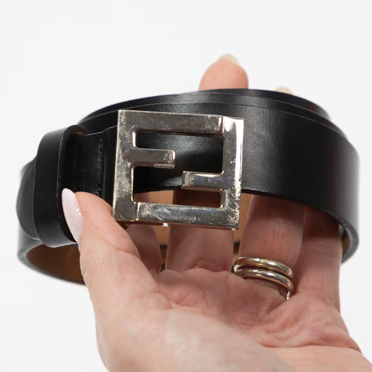 CINTURA FENDI PELLE NERA