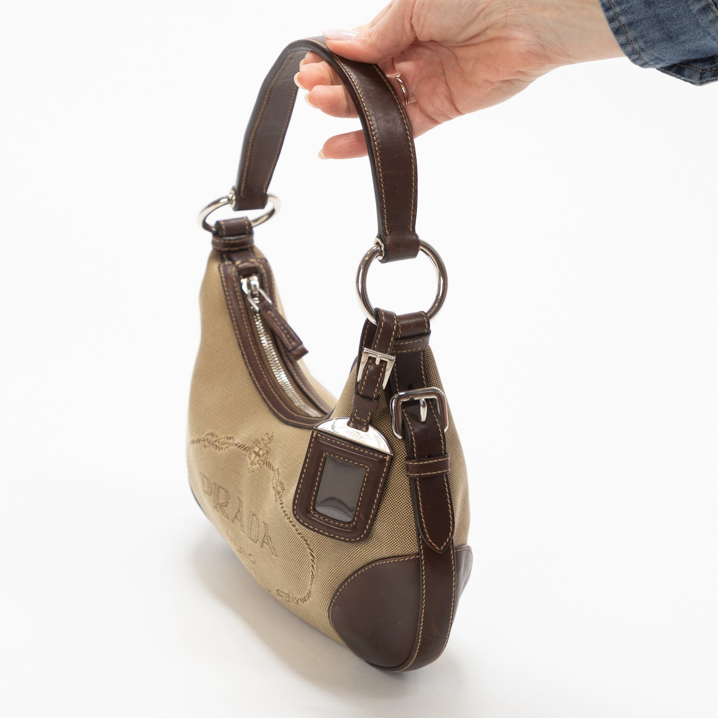 BORSA PRADA A SPALLA IN TESSUTO