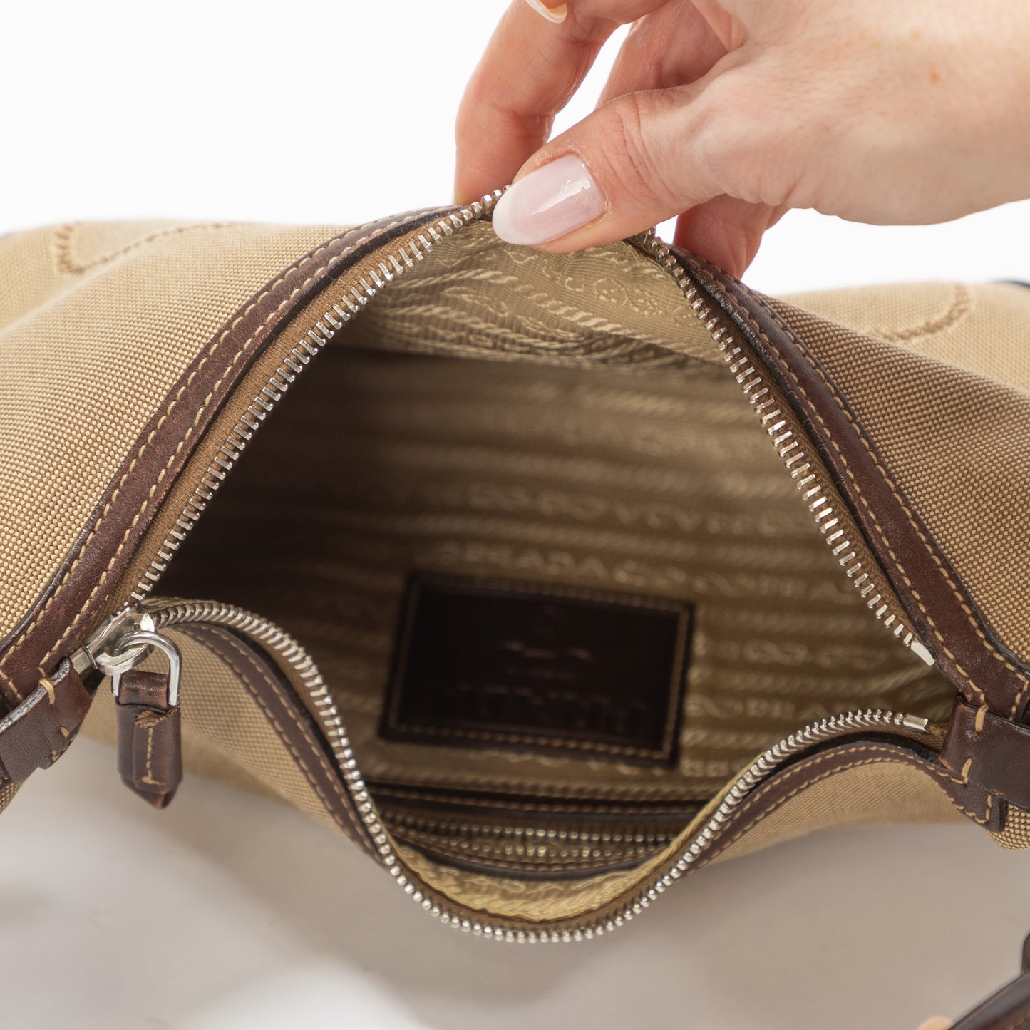 BORSA PRADA A SPALLA IN TESSUTO