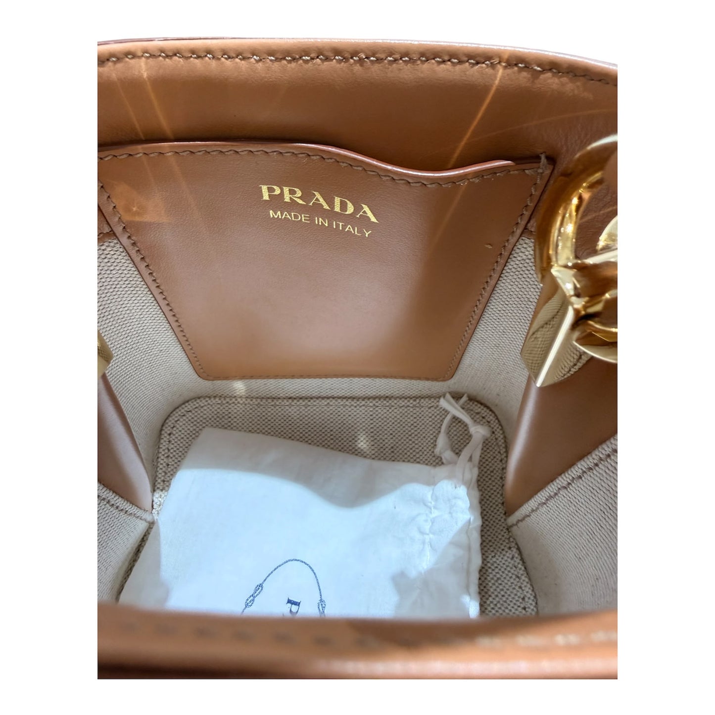 SECCHIELLO PRADA IN MIDOLLINO E PELLE