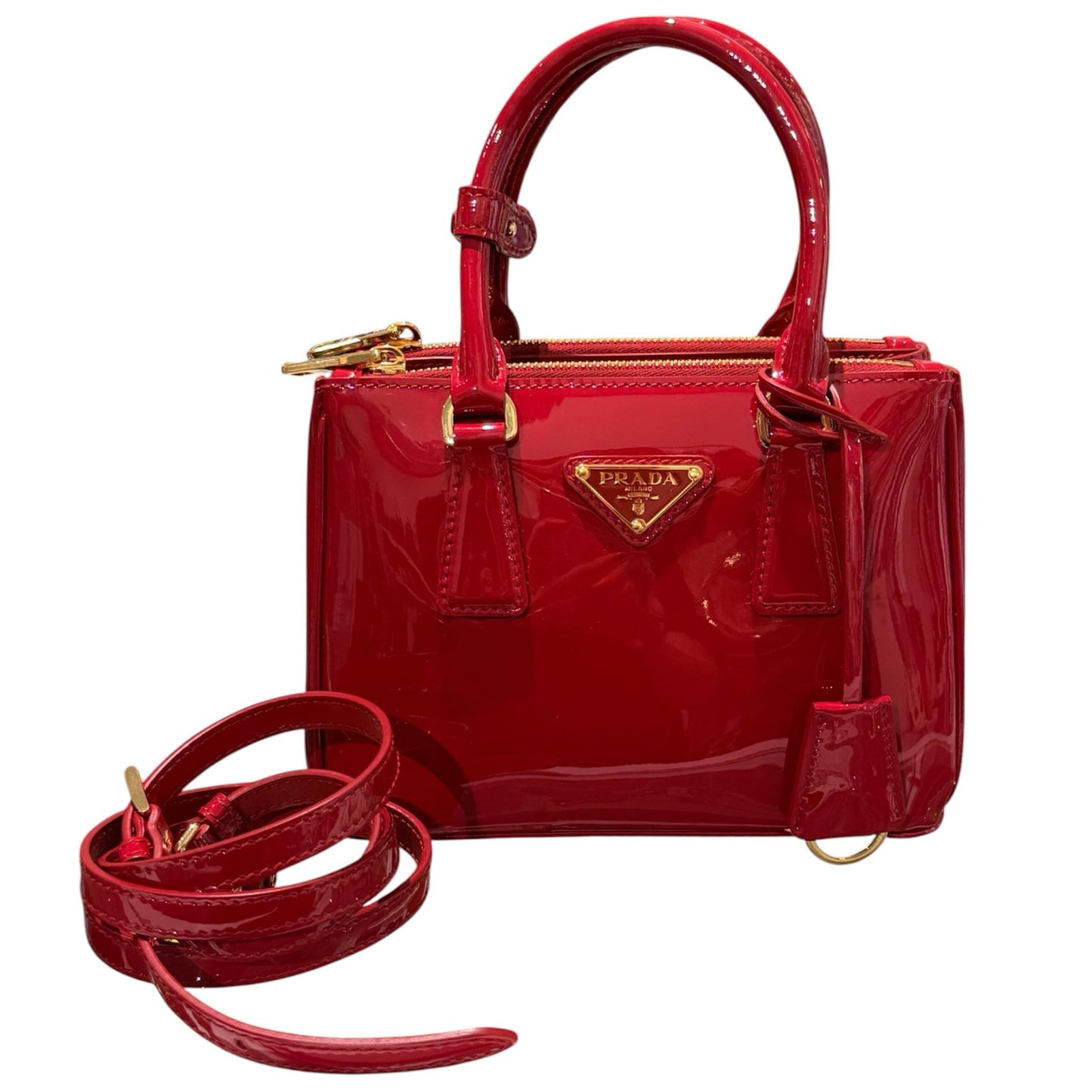 BORSA PRADA GALLERIA MINI IN PELLE VERNICIATA