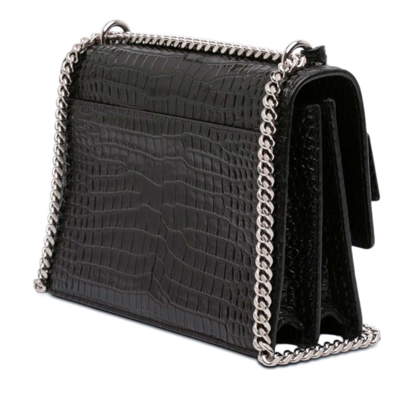 BORSA SAINT LAURENT MEDIA "SUNSET" STAMPA COCCO