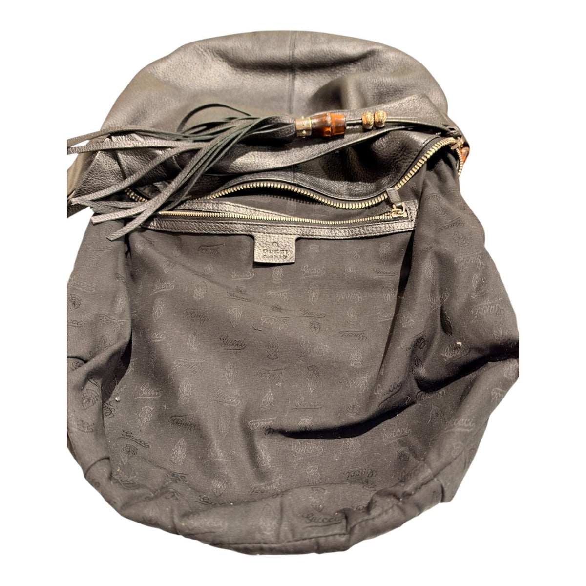 BORSA GUCCI BAMBOO TASSEL HOBO BAG