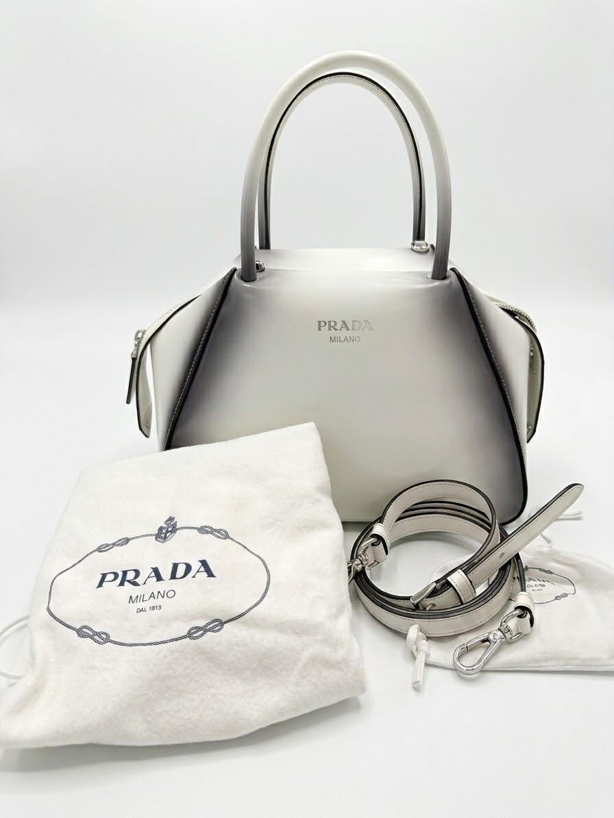 BORSA PRADA "SUPERNOVA" BIANCO SFUMATO