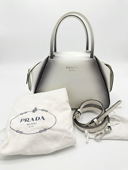BORSA PRADA "SUPERNOVA" BIANCO SFUMATO