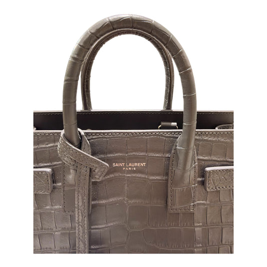 SAINT LAURENT "SAC DE JOUR" BABY PELLE GOFFRATA COCCODRILLO